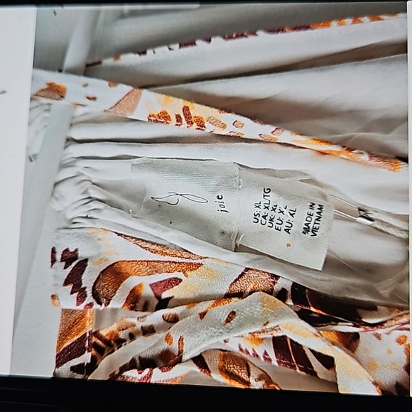 NWT Joie Dress Brown Floral Halter Maxi Pleated Slit Neutral Sundress Resort XL - Picture 3 of 4